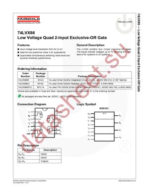 74LVX86MTC datasheet  